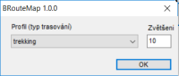 Dialog pro výběr routování